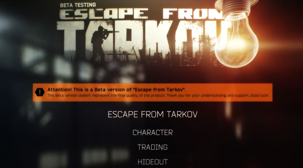 eft guide - loginscreen